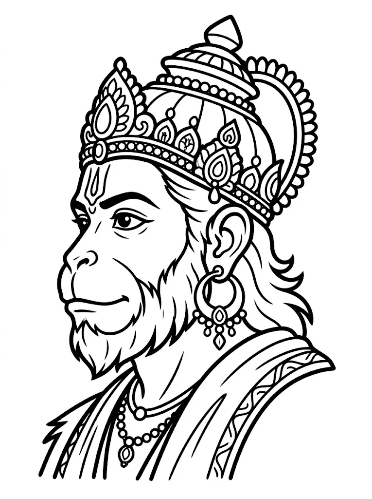 Cool Hanuman Coloring Pages - Free Printable