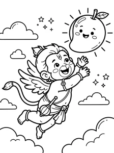 Fun Hanuman Coloring Pages - Free Printable