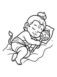 Cartoon Hanuman Coloring Pages - Free Printable