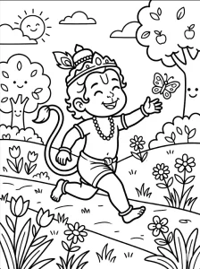 Cool Hanuman Coloring Pages - Free Printable