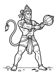 Bold Hanuman Coloring Pages - Free Printable