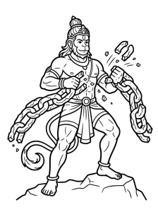 Classic Hanuman Coloring Pages - Free Printable
