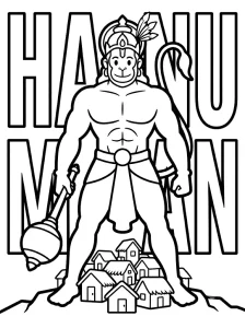 Hanuman Coloring Pages - Free Printable