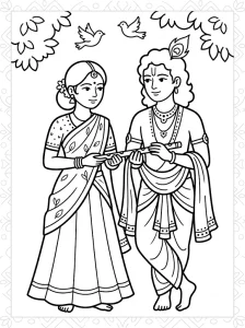 Printable Krishna Coloring Pages - Free Printable