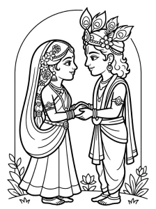 Cartoon Krishna Coloring Pages - Free Printable