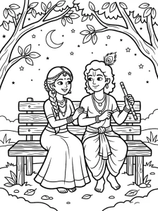 Cool Krishna Coloring Pages - Free Printable