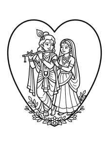 Creative Krishna Coloring Pages - Free Printable