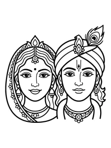 Classic Krishna Coloring Pages - Free Printable