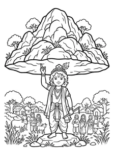 Fun Krishna Coloring Pages - Free Printable