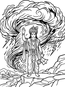 Kids Krishna Coloring Pages - Free Printable