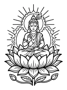 Creative Krishna Coloring Pages - Free Printable