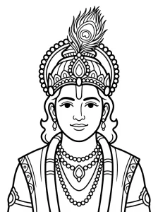 Funny Krishna Coloring Pages - Free Printable