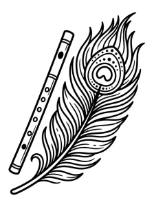 Bold Krishna Coloring Pages - Free Printable