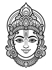 Krishna Coloring Pages - Free Printable