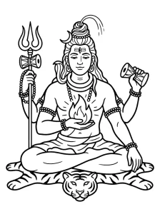 Funny Lord Shiva Coloring Pages - Free Printable