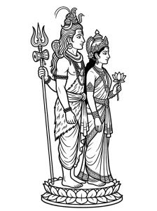 Basic Lord Shiva Coloring Pages - Free Printable