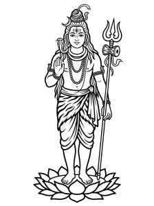 Cute Lord Shiva Coloring Pages - Free Printable