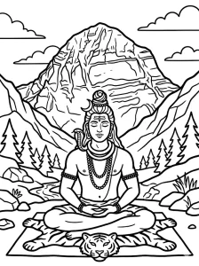 Cartoon Lord Shiva Coloring Pages - Free Printable