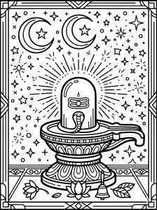 Outlined Lord Shiva Coloring Pages - Free Printable