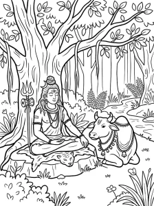 Cool Lord Shiva Coloring Pages - Free Printable