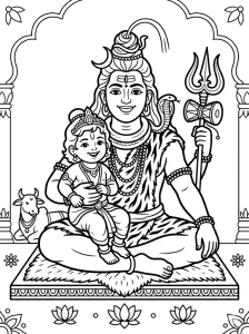 Creative Lord Shiva Coloring Pages - Free Printable