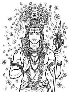 Funny Lord Shiva Coloring Pages - Free Printable