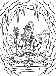 Basic Lord Shiva Coloring Pages - Free Printable