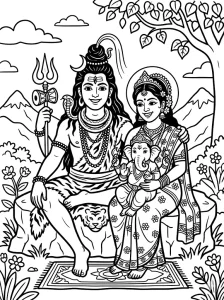 Fun Lord Shiva Coloring Pages - Free Printable