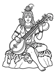 Simple Lord Shiva Coloring Pages - Free Printable