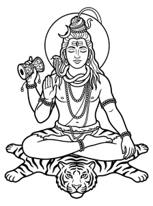 Bold Lord Shiva Coloring Pages - Free Printable