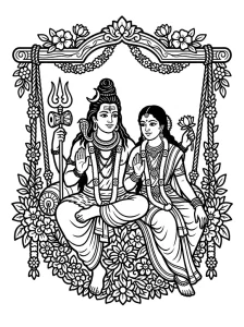 Detailed Lord Shiva Coloring Pages - Free Printable