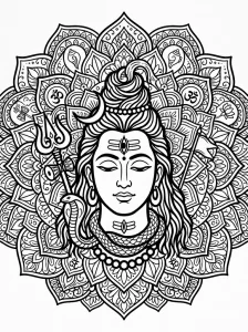 Cute Lord Shiva Coloring Pages - Free Printable