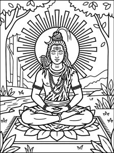 Easy Lord Shiva Coloring Pages - Free Printable