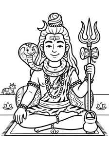 Cool Lord Shiva Coloring Pages - Free Printable